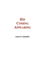 His Coming Appearing - Book Cover Thumbnail
